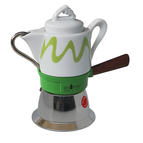 Coffee Maker Top Moka Goccia induction green