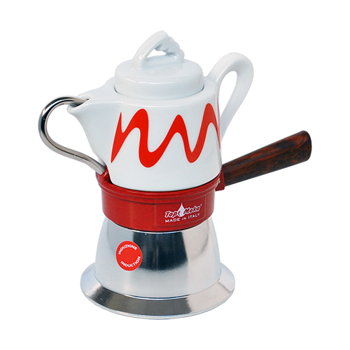 Coffee Maker Top Moka Goccia induction red