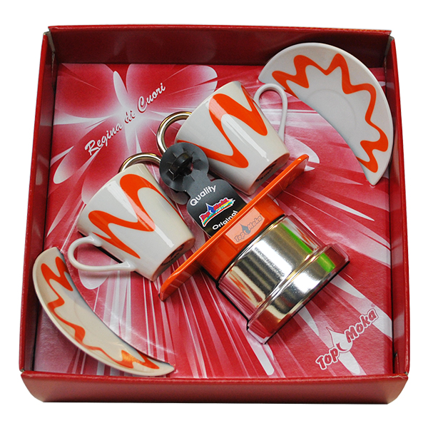Gift box Queen of Hearts Mini 2 cups orange