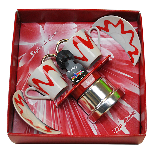 Gift box Queen of Hearts Mini 2 cups red