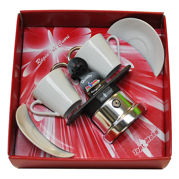Gift box Queen of Hearts Mini 2 cups black