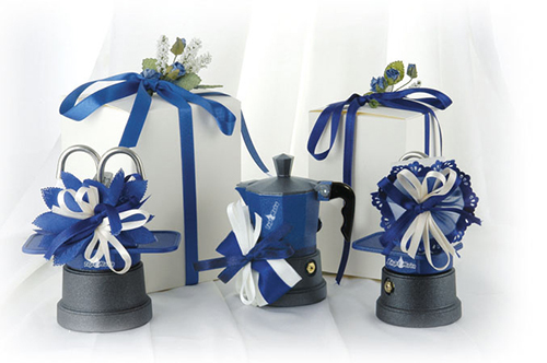 Favors and special events blue coffee maker