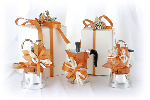 Favors and special events orange coffee maker