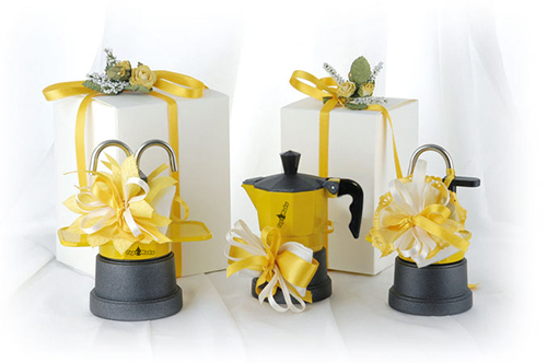 Favors and special events yellow coffee maker