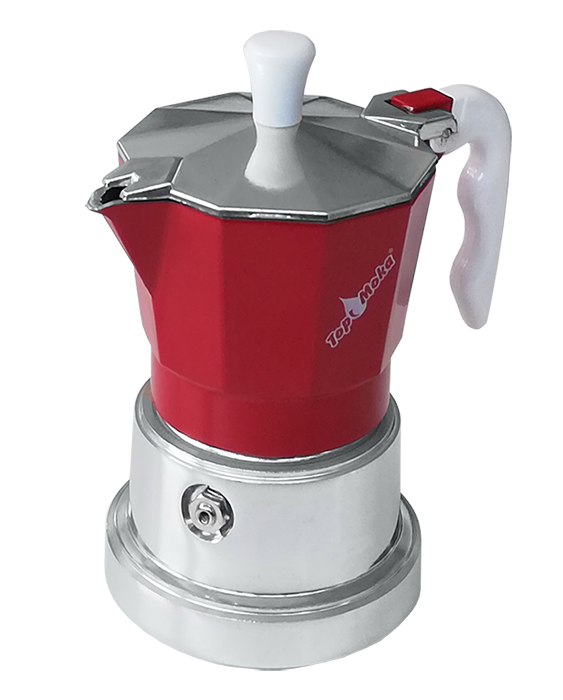 Coffee maker Top silver red