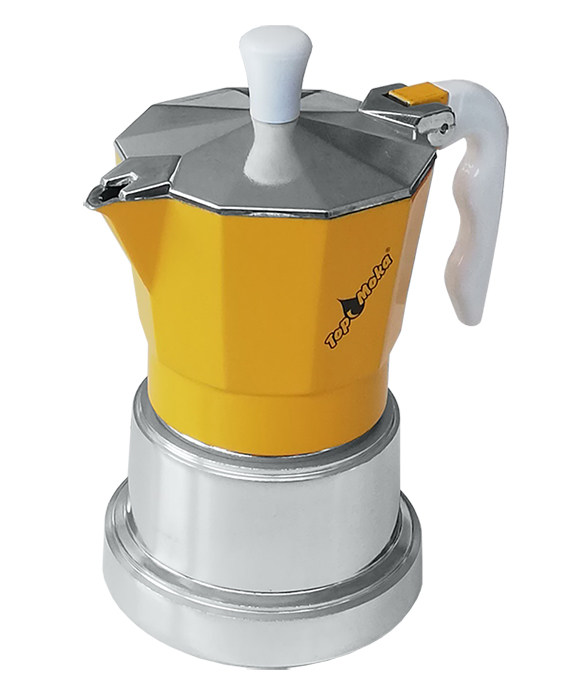 Coffee maker Top silver yellow