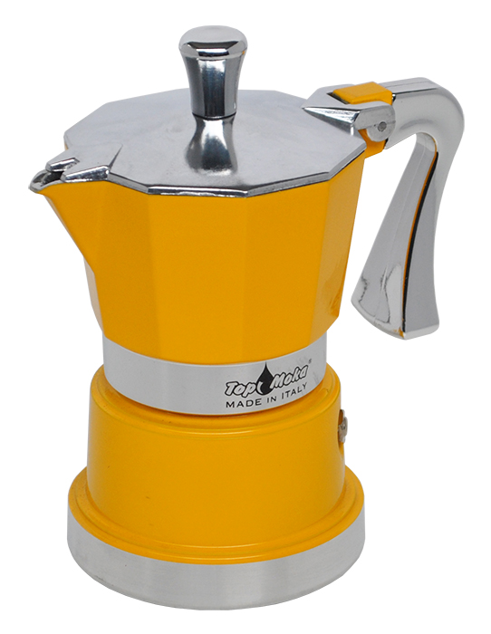 color amarillo 2/3/6 tazas 6 tazas Cafetera de inducción de aluminio ILSA Lavazza Carmencita Pop