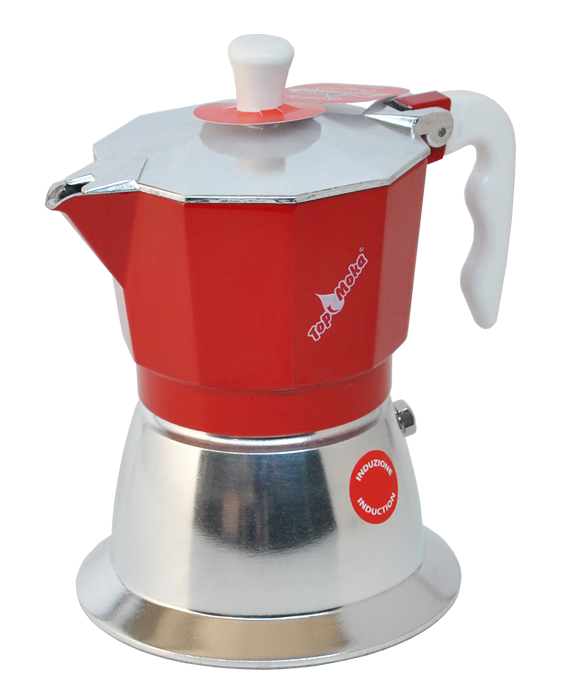 Cafetera moka 2 tazas induccion rojo