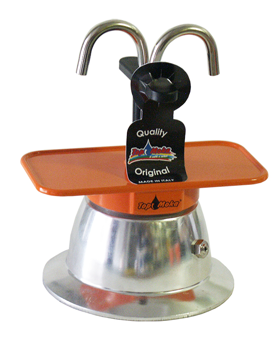 Cafetera Moka Mini 2 tazas induccion naranja